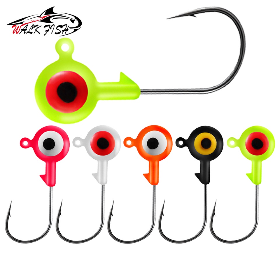เดินปลา 5 ชิ้น 1.75/3.5 กรัมตะขอหัวจิ๊กเหยื่ออ่อน Ned Rig Jig Head พร้อม Sharp Barbed Hook