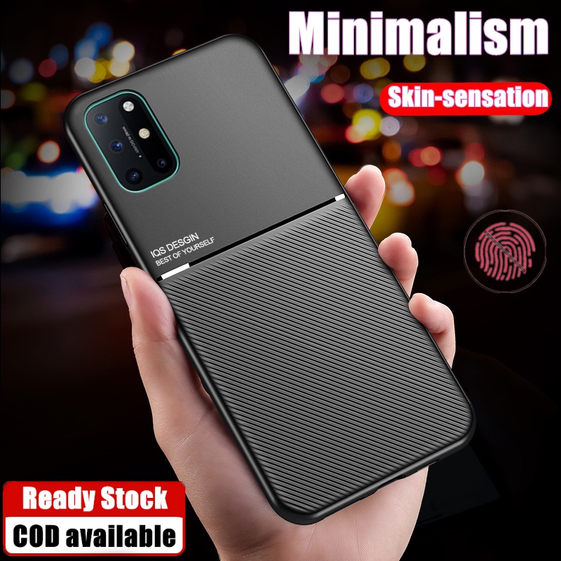 สําหรับ OnePlus 8T KB2001 KB2000 KB2003 KB2005 Slim Fit Minimalist Skin-sensation หนังวีเนียร์ในตัวแ