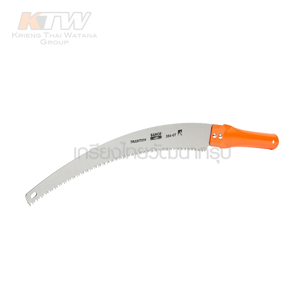 BAHCO เลื่อยตัดกิ่งไม้ ด้ามเหล็ก รุ่น 384-6T ต่อกิ่งไม้เพื่อใช้เลื่อยในที่สูงได้ ใช้งานง่าย คมผลิตปร