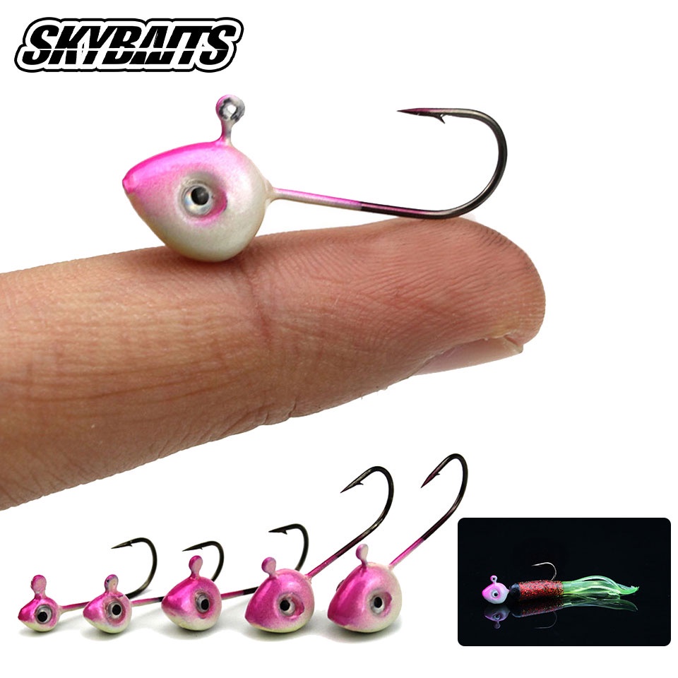 Skybaits ตะขอเหยื่อตกปลา แบบแข็ง เรืองแสง 0.5 กรัม 1 กรัม 2 กรัม 3 กรัม 4 กรัม 5 กรัม 5 ชิ้น ต่อล็อต
