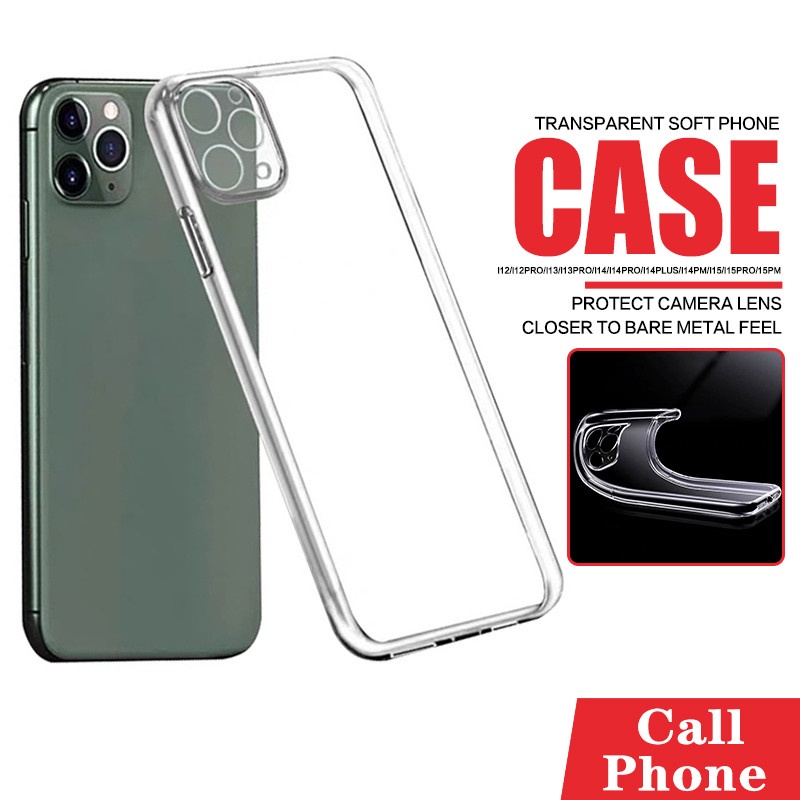 เคสใส  i12/i12pro/i13/i13pro/i14/i14pro/i14plus/i14pm/i15/i15pro/15pm ซิลิโคนนิ่ม Soft Case