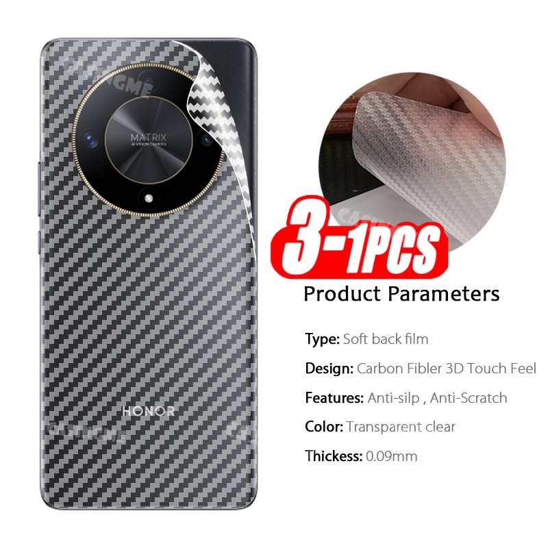 Honor X9d 5G 2023 3Dกลับคาร์บอนไฟเบอร์โทรศัพท์หน้าจอฟิล์มด้านหลังสําหรับHonor X9b X9 X 9B HonorX9b X