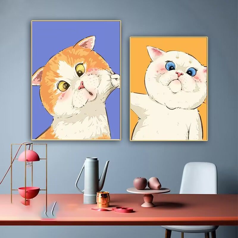 😻ภาพติดผนัง รูปการ์ตูนแมว ภาพแต่งบ้าน ภาพติดผนังแต่งบ้าน รูปภาพติดผนัง