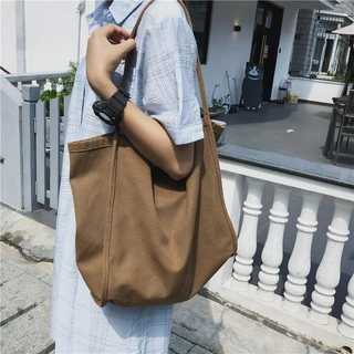 【พร้อมส่ง】miss bag fashion กระเป๋าสะพายไหล่ กระเป๋าเดินทางผ้าแคนวาส