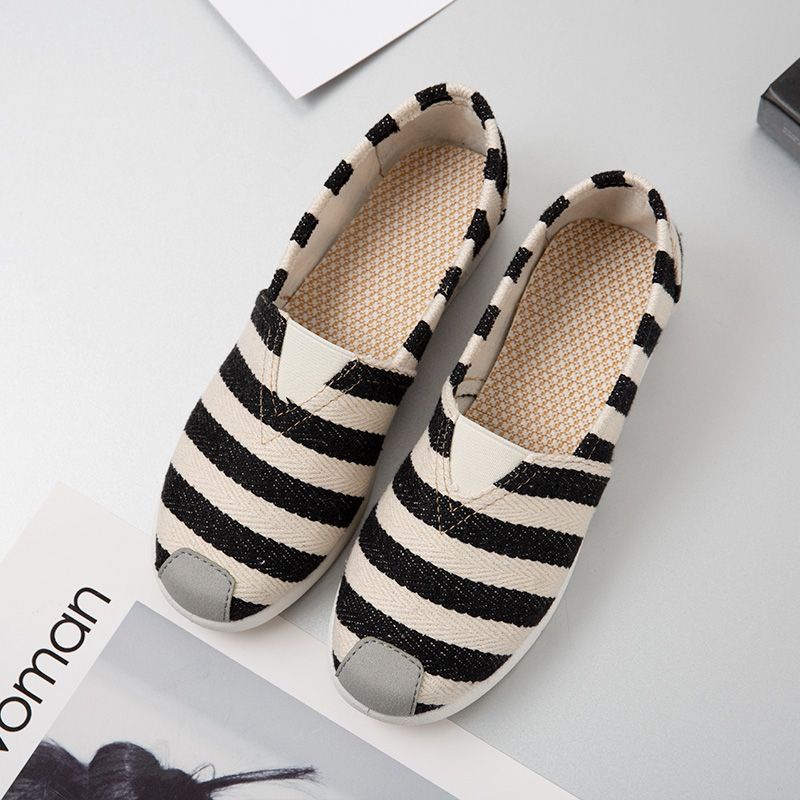 ผ้ารองเท้าผู้หญิงSoft-Soled Slip-Onรองเท้าขี้เกียจแบนSoledเก่าปักกิ่งรองเท้าSoft-Soledระบายอากาศตั้งครรภ์