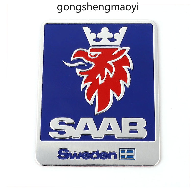 สติกเกอร์โลโก้รถยนต์ อลูมิเนียม คุณภาพสูง สําหรับ SAAB 9-3 9-5 93 95 900 9000