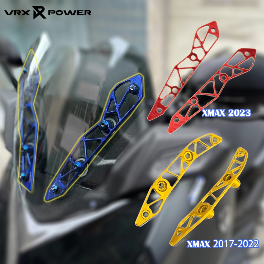 Xmax ชุดตัวยึดที่บังลม CNC สําหรับ YAMAHX XMAX 300 250 2017-2023 1 คู่