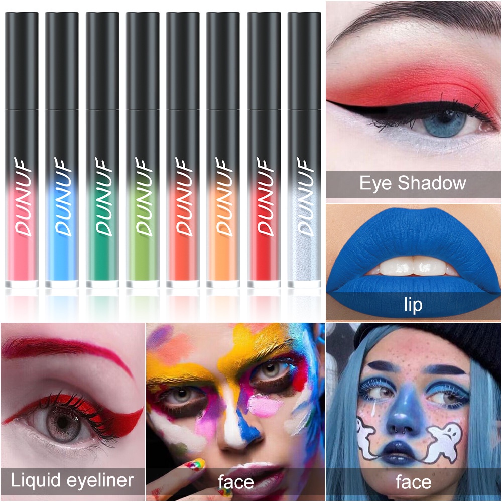 Dunuf ลิปสติก ลิปกลอส เนื้อแมตต์ 32 สี ให้ความชุ่มชื้น ติดทนนาน ไม่ติดแก้ว สีม่วง สีฟ้า สีดํา
