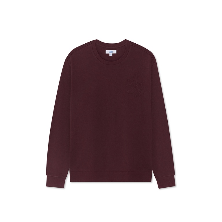 AIIZ (เอ ทู แซด) - เสื้อสเวตผู้ชายแขนยาว ผ้าเฟรนช์เทอร์รี่ย์โลโก้สิงห์ Men’s French Terry Lion Sweatshirtsn