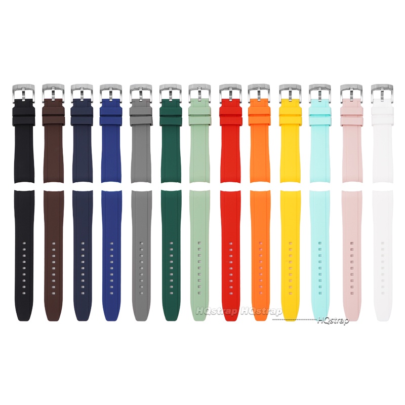 สายนาฬิกาข้อมือ ยางซิลิโคน ทรงโค้ง กันน้ํา แบบเปลี่ยน 20 มม. 22 มม. สําหรับ Swatch Watch Band ผู้ชาย ผู้หญิง