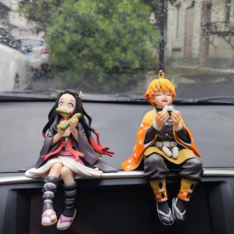 New style Car Decoration Kimetsu No Yaiba Handmade Toy Doll Vehicle Center Console Anime Model Car Interior Ornaments Case Car interior decoration