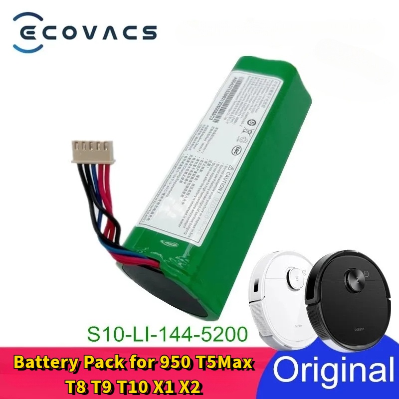 New Original ECOVACS Battery S10-LI-144-5200 5200mAh Robotic Vacuum Cleaner Replacement for X2 X1 T1