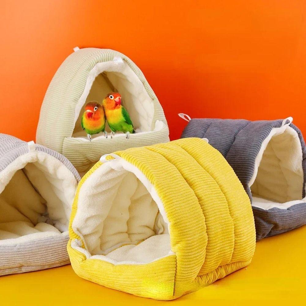 รังนกแก้ว AQUAEDGE, เปลญวนนกผ้าฝ้ายแบบแขวน, อุปกรณ์กรงนกที่อบอุ่นหนา Mini Bird House Budgie ราคา ถูกที่สุด ดีลบีเคเค แกลเลอรีภาพที่ 9