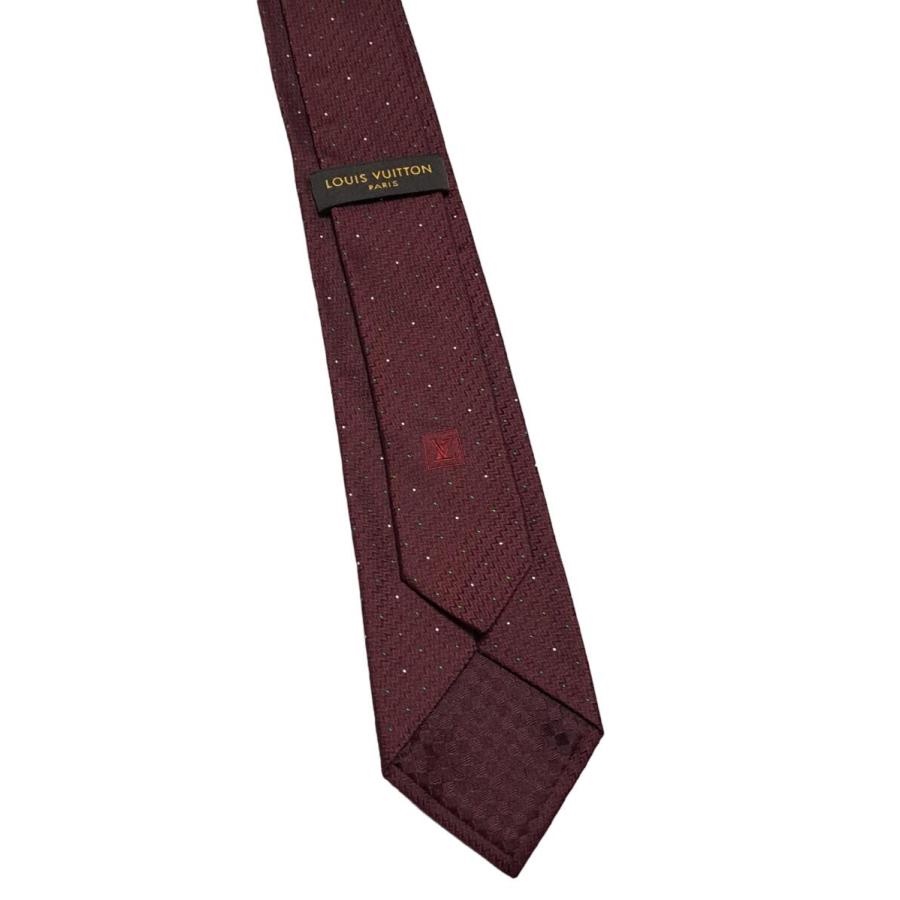 Louis Vuitton tie Cravat Mastermind M75309 Bordeaux 7cm 100% silk Ship from japan