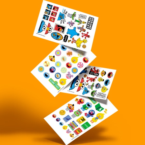Se-ed (ซีเอ็ด) : SST4-สติกเกอร์ : Sesame Street  Baby Family-1 A6 Sticker (A6-PP-STK-403) W10.5xH14.8 cm.