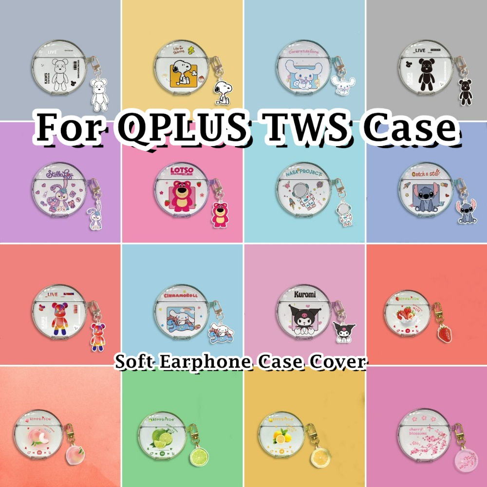 พร้อมส่ง! นําไปใช้กับ QPLUS TWS เคส Case เคสหูฟัง การ์ตูนสร้างสรรค์ ซิลิโคนนุ่ม เคส เคสหูฟัง