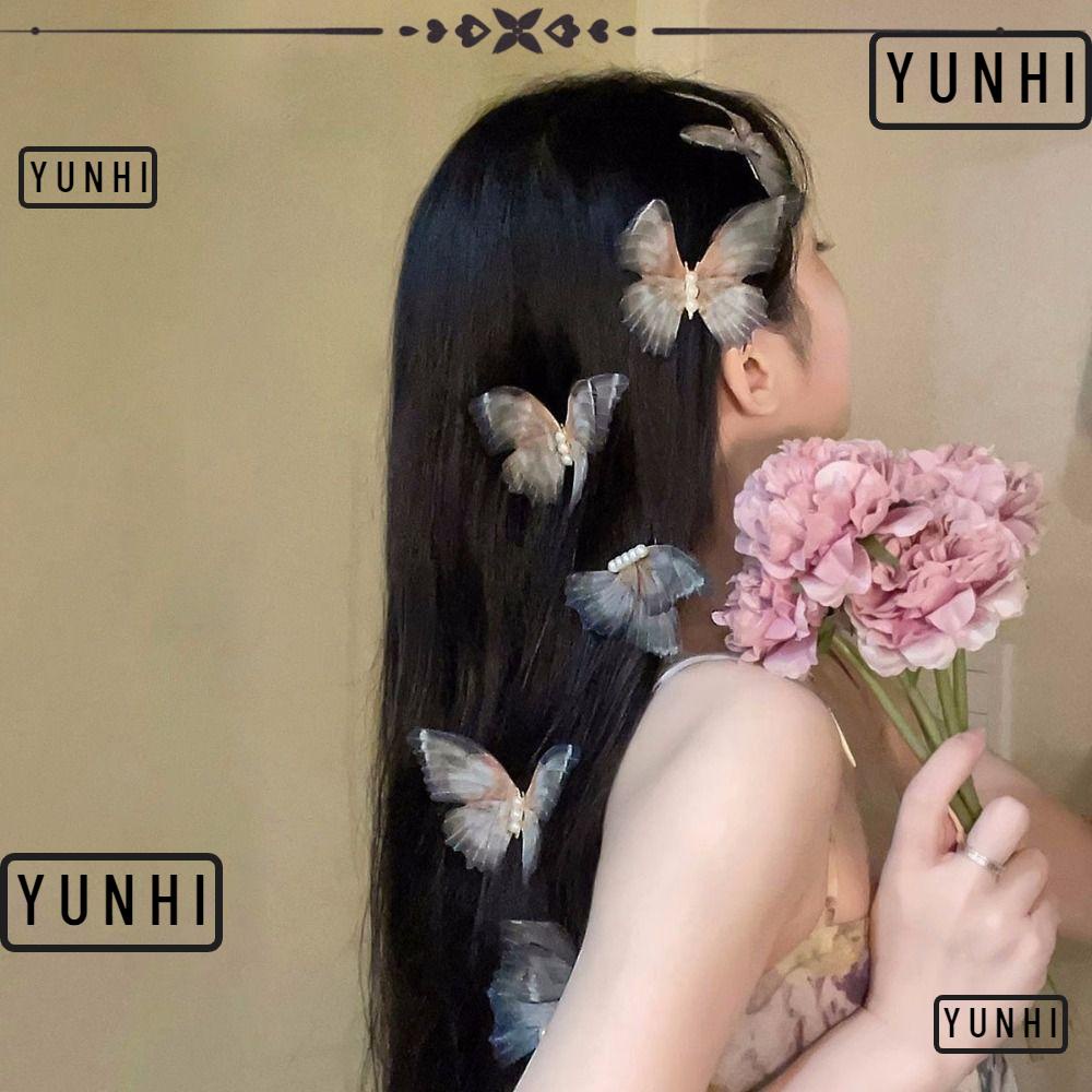 Yunhi กิ๊บปากเป็ด กิ๊บติดผม ลายผีเสื้อน่ารัก เครื่องมือจัดแต่งทรงผม