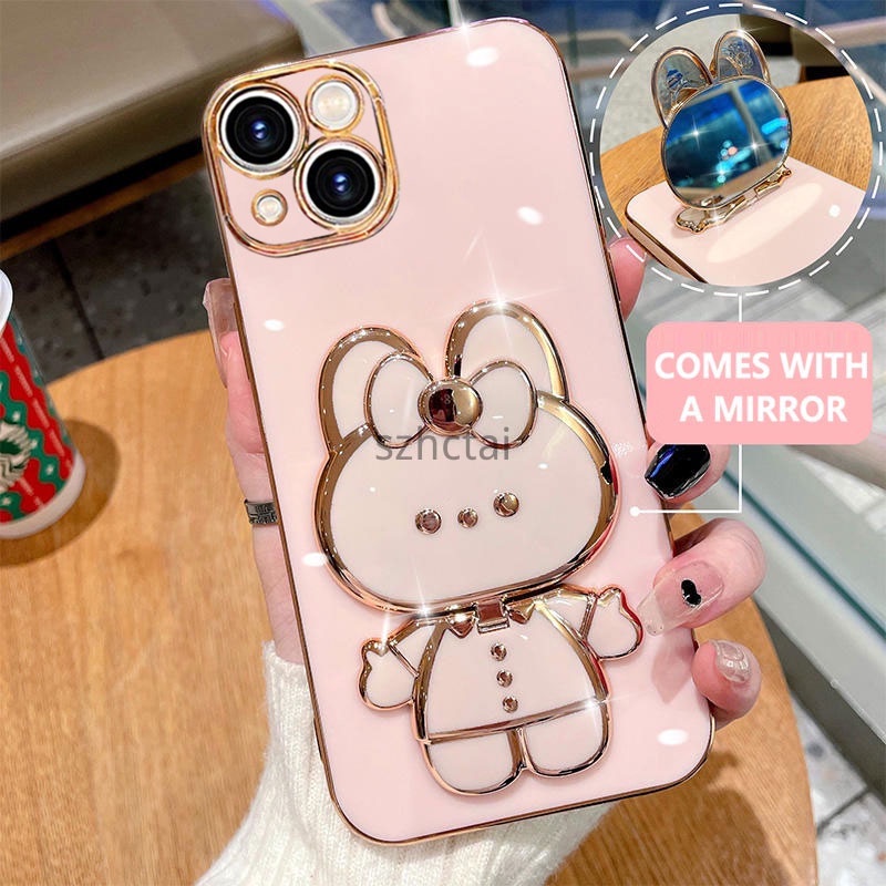 เคสโทรศัพท์ iphone 13 iphone 13 pro iphone 13 pro max เคสโทรศัพท์เคสโทรศัพท์พร้อมที่วางกระต่ายน่ารัก
