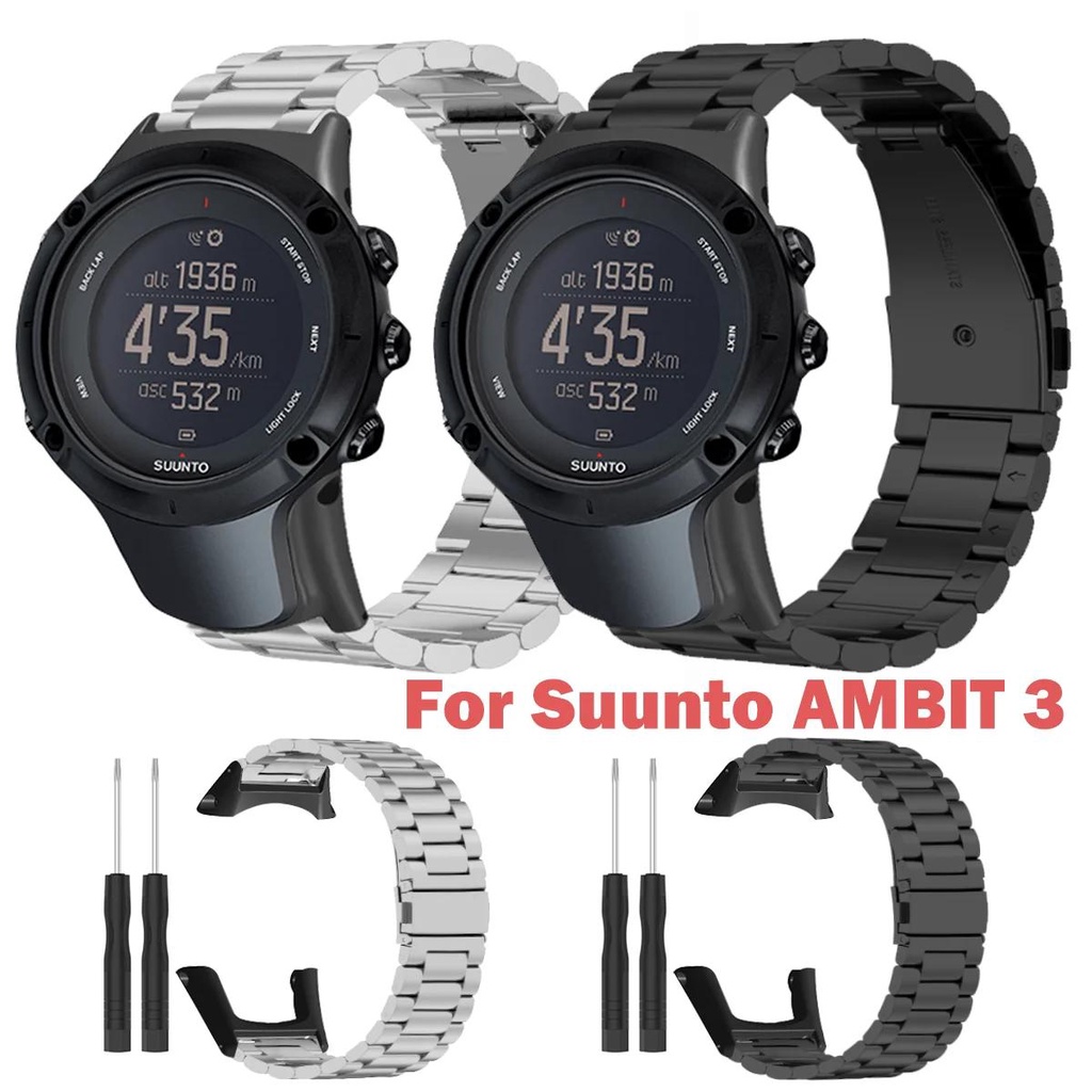 สําหรับ Suunto AMBIT 3 สายสแตนเลส 22 มม. สายนาฬิกา ธุรกิจ สร้อยข้อมือโลหะ สายรัดข้อมือ พร้อมเครื่องมือ