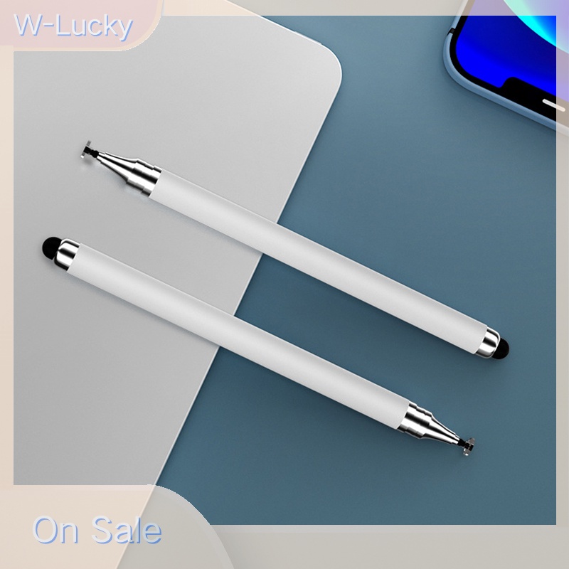 W-lucky 2 In 1 ปากกาสไตลัส สําหรับโทรศัพท์มือถือ แท็บเล็ต ทัชสกรีน ดินสอ สําหรับ Iphone Samsung Universal Android โทรศัพท์ วาดภาพ หน้าจอ ดินสอ ดี