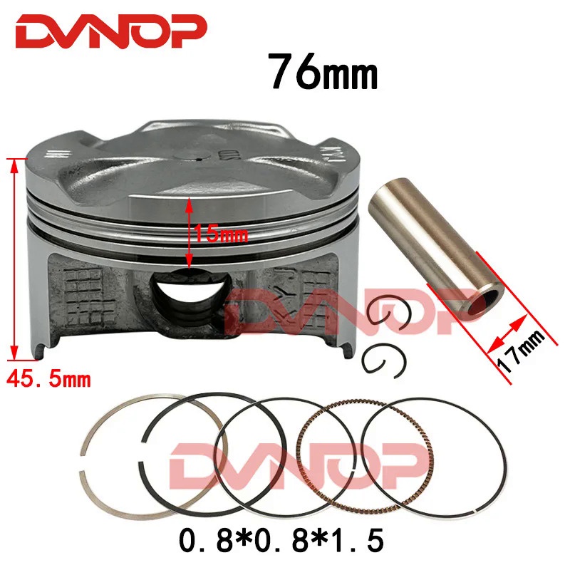 ชุดลูกสูบ 76 มม. CBR250i CBR300 CBR250R CBR 300 R 1310-KYJ-305 12251-KYJ-901 12192-KYJ-900 12100-K33