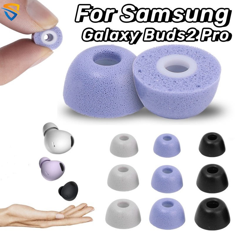 จุกหูฟังเมมโมรี่โฟม หลากสี ใส่สบาย หลายขนาด แบบเปลี่ยน สําหรับ Samsung Galaxy Buds 2 Pro 1 คู่