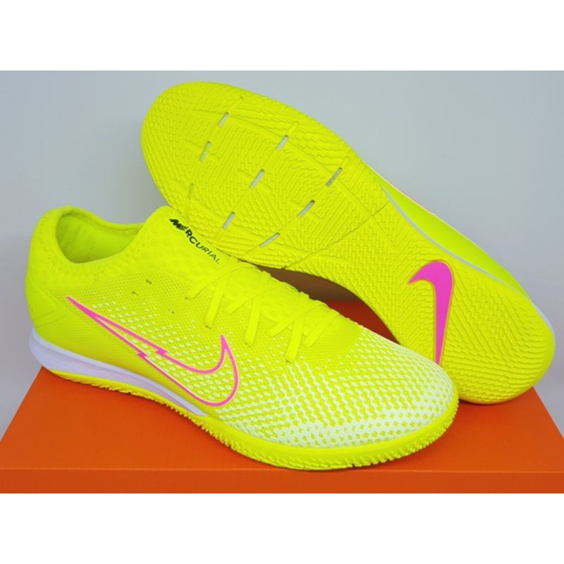 รองเท้าฟุตซอล Nike Vapor 13 Pro สีเหลืองสีชมพู สันทนาการ