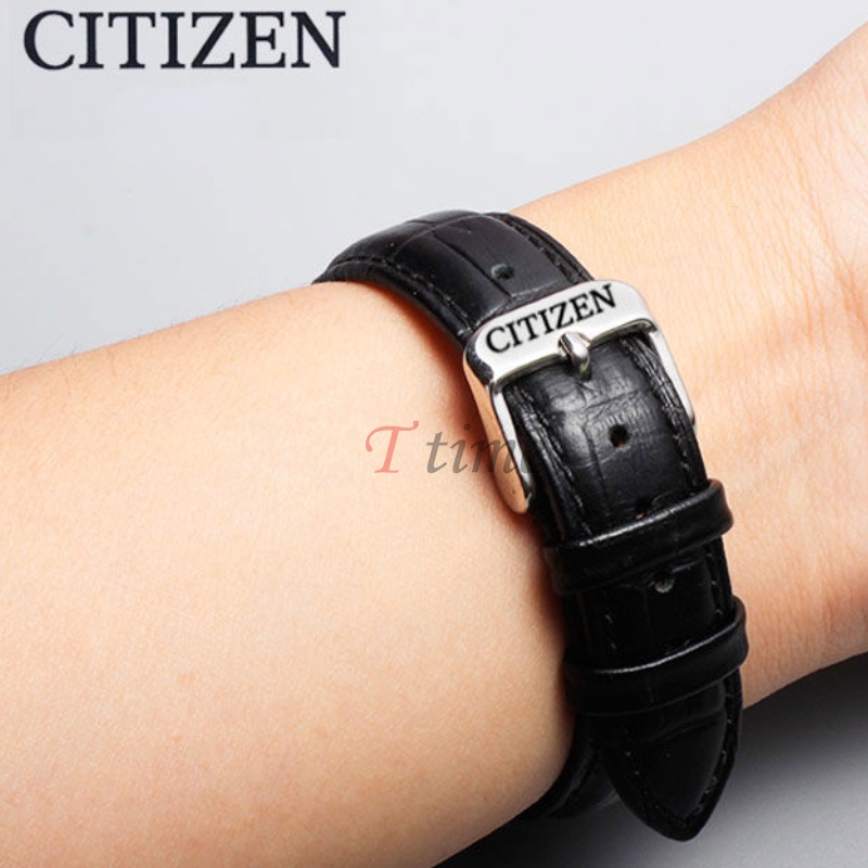 สายนาฬิกาข้อมือ สายหนังวัวแท้ ลายโลโก้ สําหรับ Citizen Pin 18 มม. 19 มม. 20 มม. 21 มม. 22 มม. 24 มม.