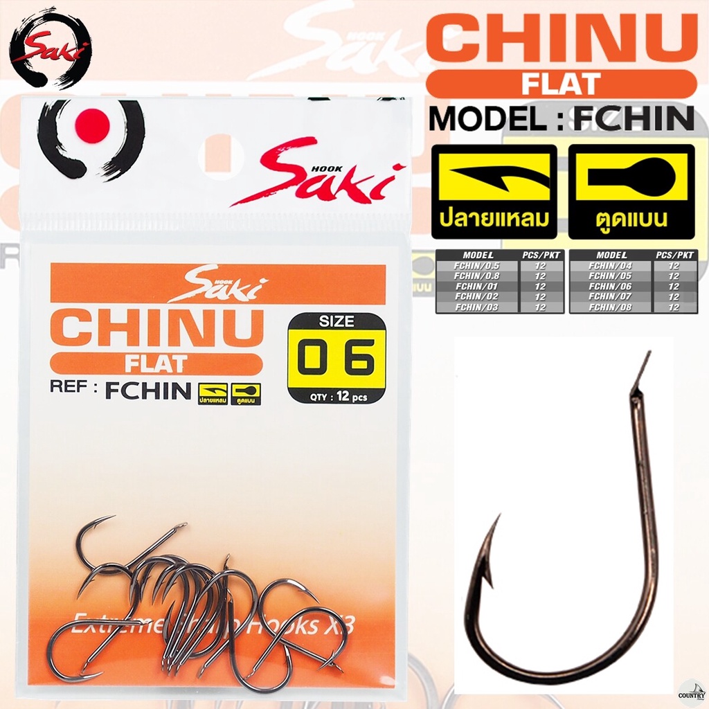 Saki ตัวเบ็ดซากิ CHINU (ชินุ) ตูดแบน หน้าบิด