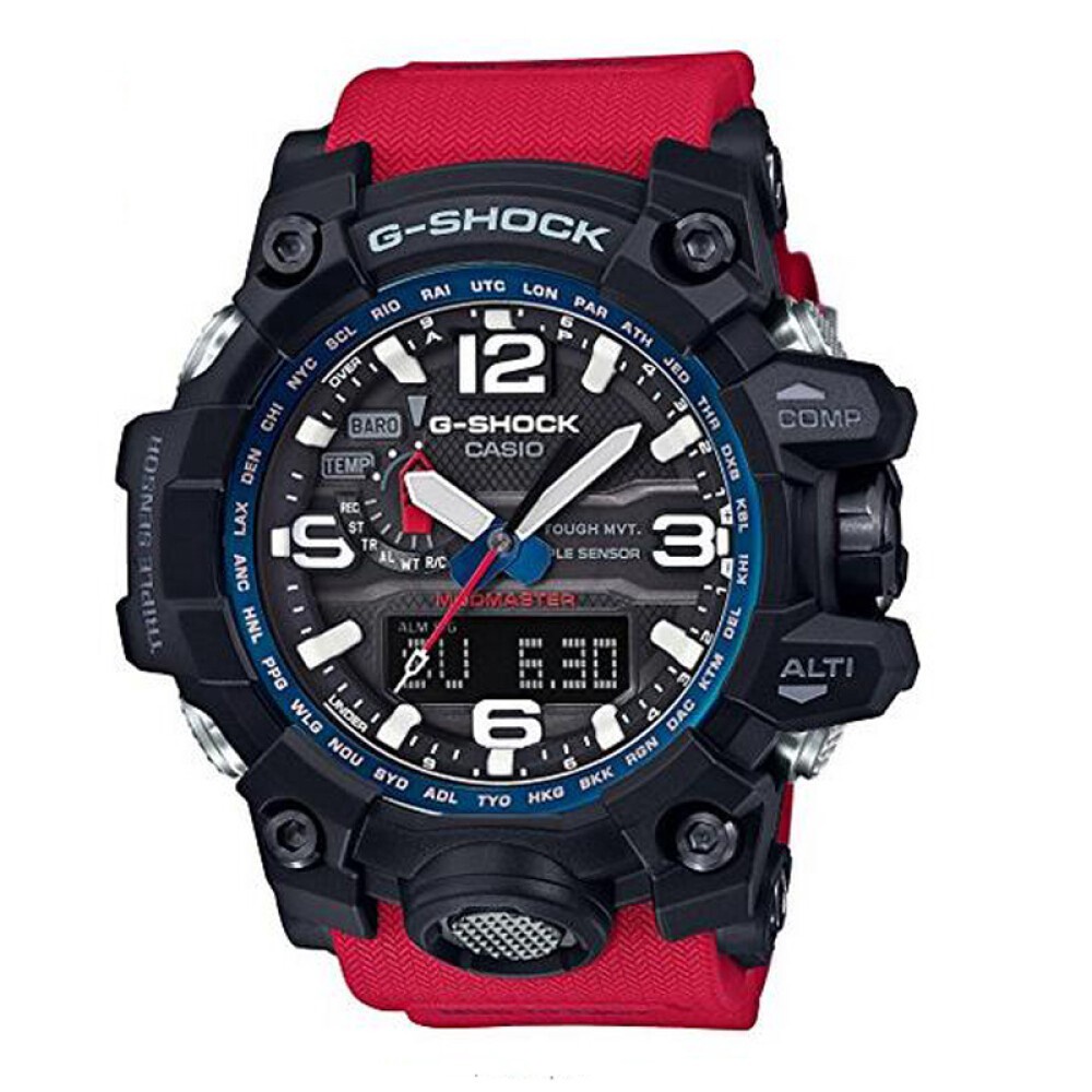 นาฬิกาข้อมือ Casio G-Shock GWG-1000 MUDMASTER สีแดง และสีดํา สําหรับผู้ชาย