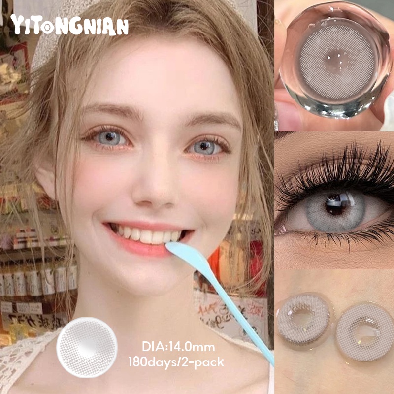Yi TONG NIAN คอนแทคเลนส์ไฮโดรเจล แบบนิ่ม เส้นผ่าศูนย์กลาง 14.0-14.5 มม.