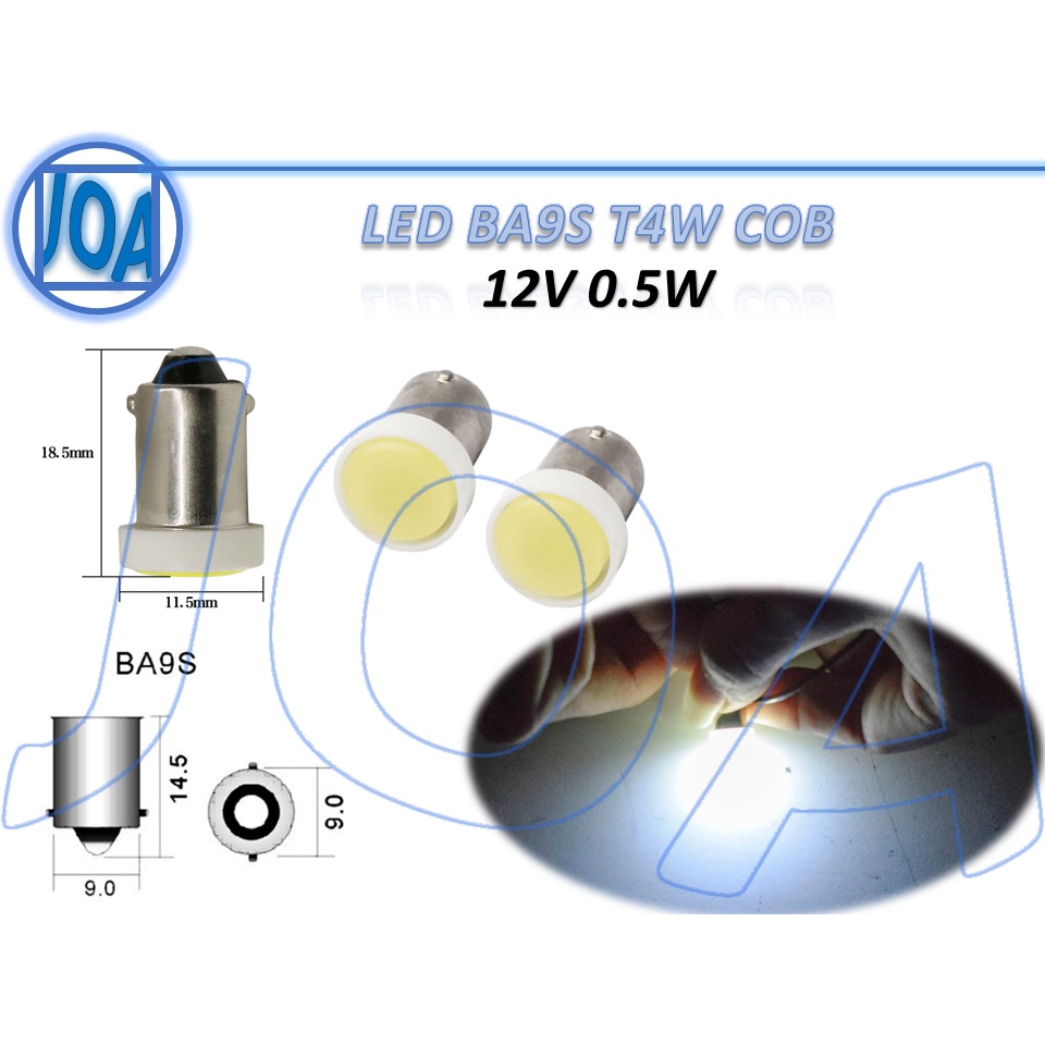 SMD COB 6000k หลอดไฟ LED สีขาว BA9S T4W T11 W6W BA9 DC12V หลอดไฟ LED ภายในไฟอ่านหนังสือ