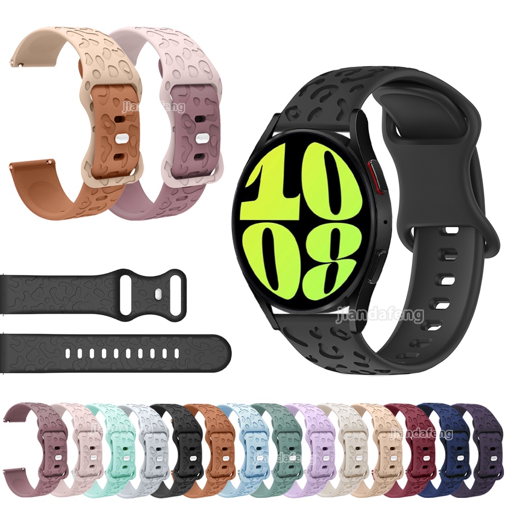 สายรัดซิลิโคนอ่อนนุ่มสายรัดข้อมือกันน้ําสําหรับ Samsung Galaxy Watch 7 FE 6 5 4 40 มม.44 มม.Active 2 Watch4 คลาสสิก 42 มม.46 มม.