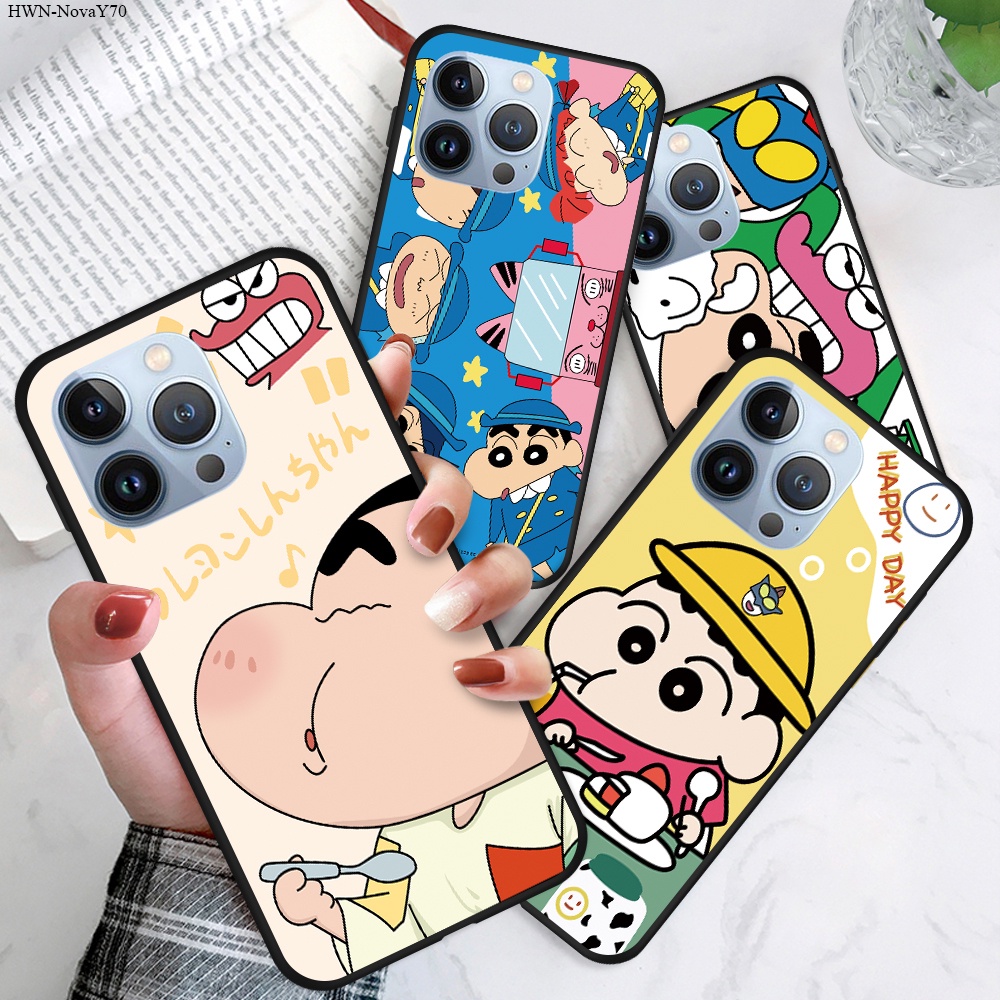 Huawei Nova Y70 Y61 2 3i 3E 3 2i Plus Lite เคสหัวเว่ย สำหรับ Case Cartoon Anime Crayon Shin-chan เคสโทรศัพท์ TPU Cover