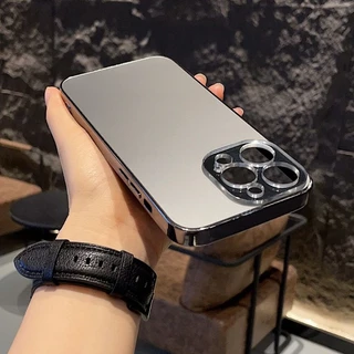หรูหราชุบปลอก Matte กระจกนิรภัยสําหรับ iPhone 17 PRO MAX 15 PRO MAX Anti ลายนิ้วมือ Anti Drop กันกระแทกปกหลังสําหรับ iPhone 11 12 13 14 PRO MAX