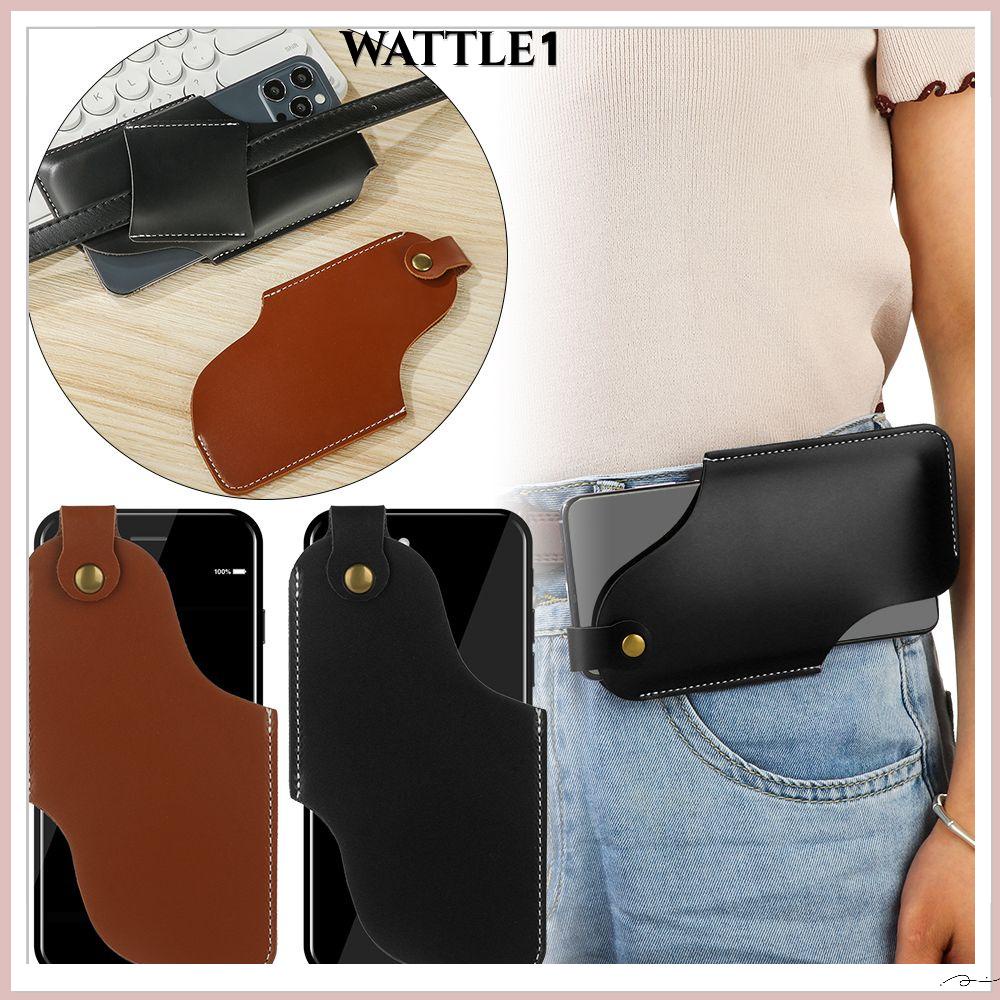 Wttle กระเป๋าสตางค์ หนัง PU คาดเอว ใส่โทรศัพท์มือถือได้ สไตล์เรโทร