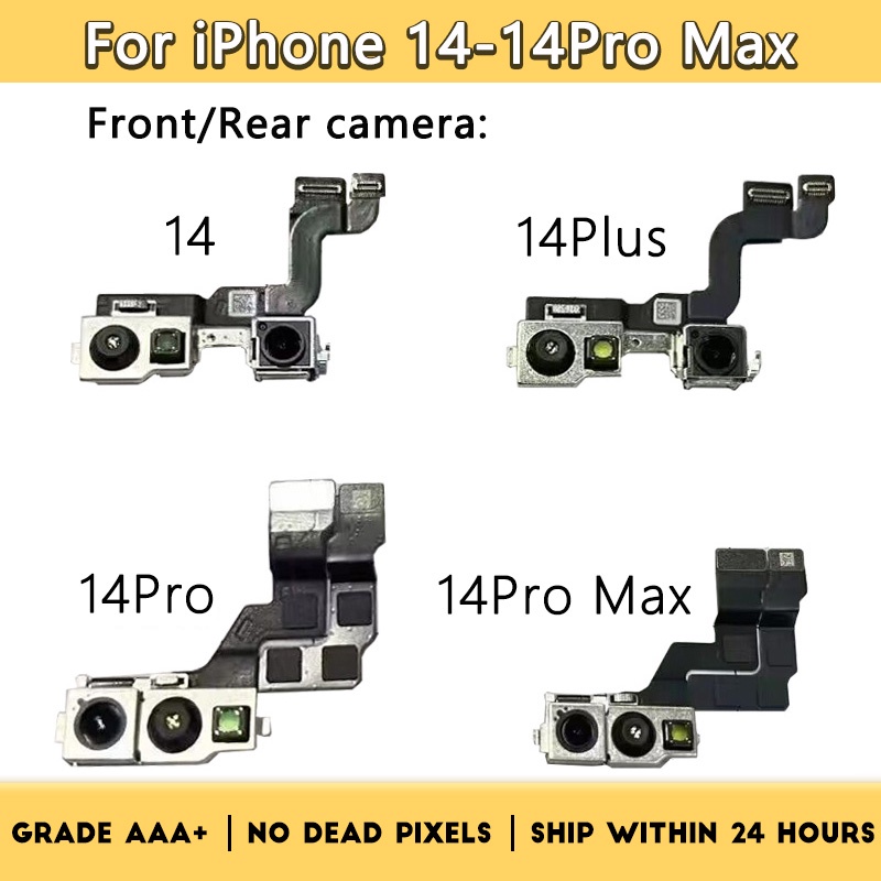 อะไหล่กล้องด้านหน้า และหลัง แบบใส สําหรับ iPhone 14 14 Pro Max 14 Mini 14 Plus