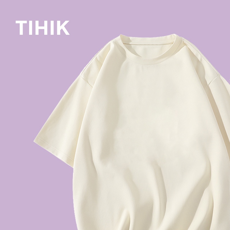 (COD/24 ชั่วโมง) TIHIK เสื้อยืด oversize ผ้าคอตตอน 100% แขนสั้น น่ารัก ใส่สบายๆ สไตล์เกาหลี #77220