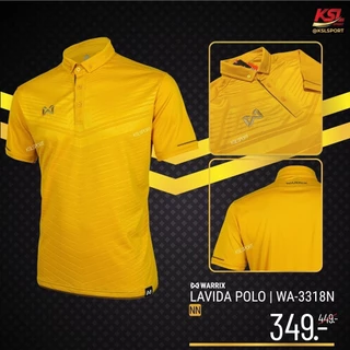 Warrix เสื้อโปโล พิมพ์ลาย วอริกซ์ WA-3318N 3318 LAVIDA สีทอง,คราม,เทา,น้ำเงิน,ฟ้าอ่อน ไม่ต้องรีด