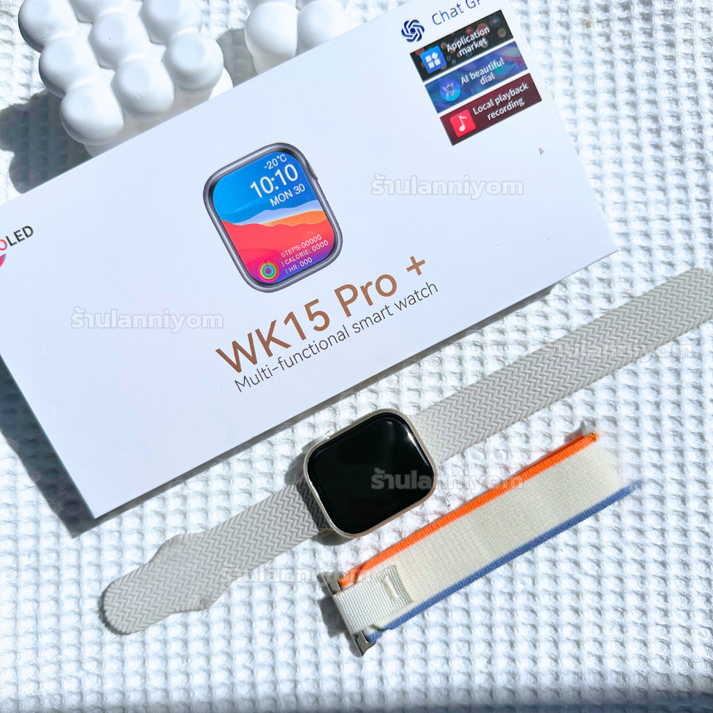 นาฬิกา Wk15 Pro+ สมาร์ทวอทช์ นาฬิกาข้อมือ สมารทวอส กันน้ำ รุ่นใหม่2024 Smartwatch ขนาด 45มม. ภาษาไทย
