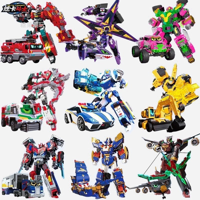 Metal cardbot s Card Warrior Alloy Card Robot Hyun Card Fighter 2 Transforming Robot Children Transforming Car ของเล่นเด็ก Fit Robot