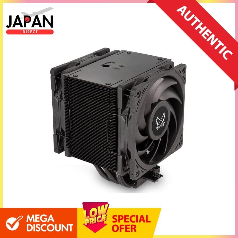 SCYTHE size sideflow CPU cooler MUGEN6 BLACK EDITION dual fan 6mm diameter heat pipe x6 SCMG-6000DBE