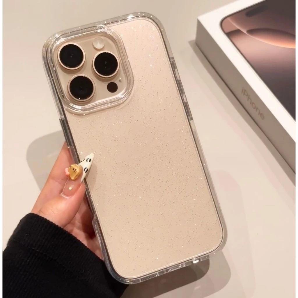 สีใส กากเพชร สำหรับ รุ่นไอโฟน 16e 17 17e 16/15/14/13/12/11 Pro,Max,Plus 6,7,8 Plus X XR XS MAX เคสโทรศัพท์ 006