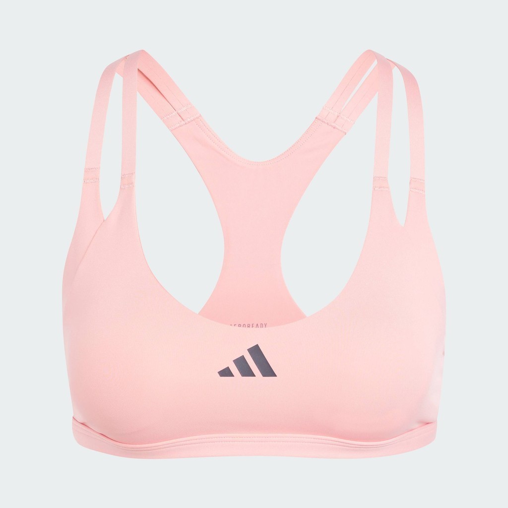 adidas เทรนนิง สปอร์ตบราซัพพอร์ตระดับต่ำ Aeroimpact Luxe ผู้หญิง สีชมพู JE3915