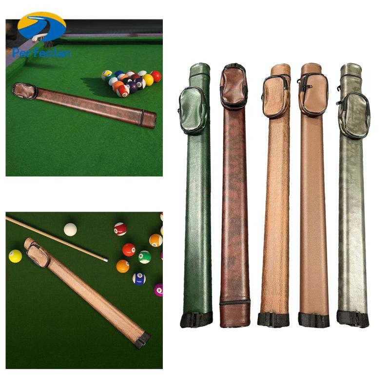 Perfeclan Pool Cue Carrying Case Snooker Cue Storage PU Protector Pool Cue Bag พร้อมสายคล้องไหล่สําห
