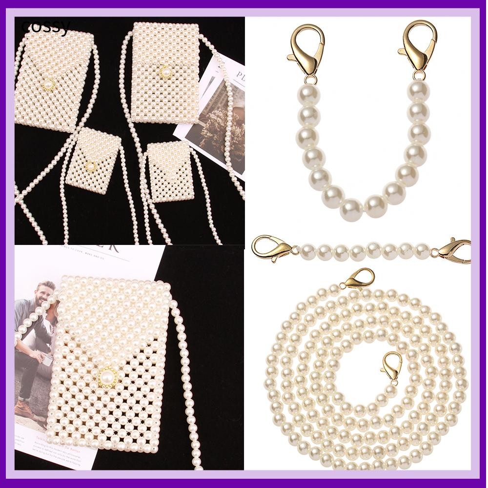 Cossy Pearl Strap เครื่องประดับแฟชั่นเข็มขัดมุกโซ่ลูกปัดยาว