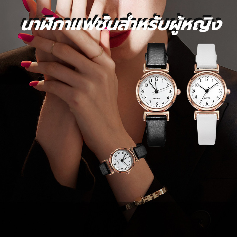 นาฬิกาสายหนัง แผ่นดิสก์ ขนาดเล็ก นาฬิกาแฟชั่นและมินิมอล นาฬิกาผู้หญิง New Fashion Simple Scale Womens Watch