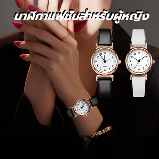 นาฬิกาสายหนัง แผ่นดิสก์ ขนาดเล็ก นาฬิกาแฟชั่นและมินิมอล นาฬิกาผู้หญิง New Fashion Simple Scale Womens Watch