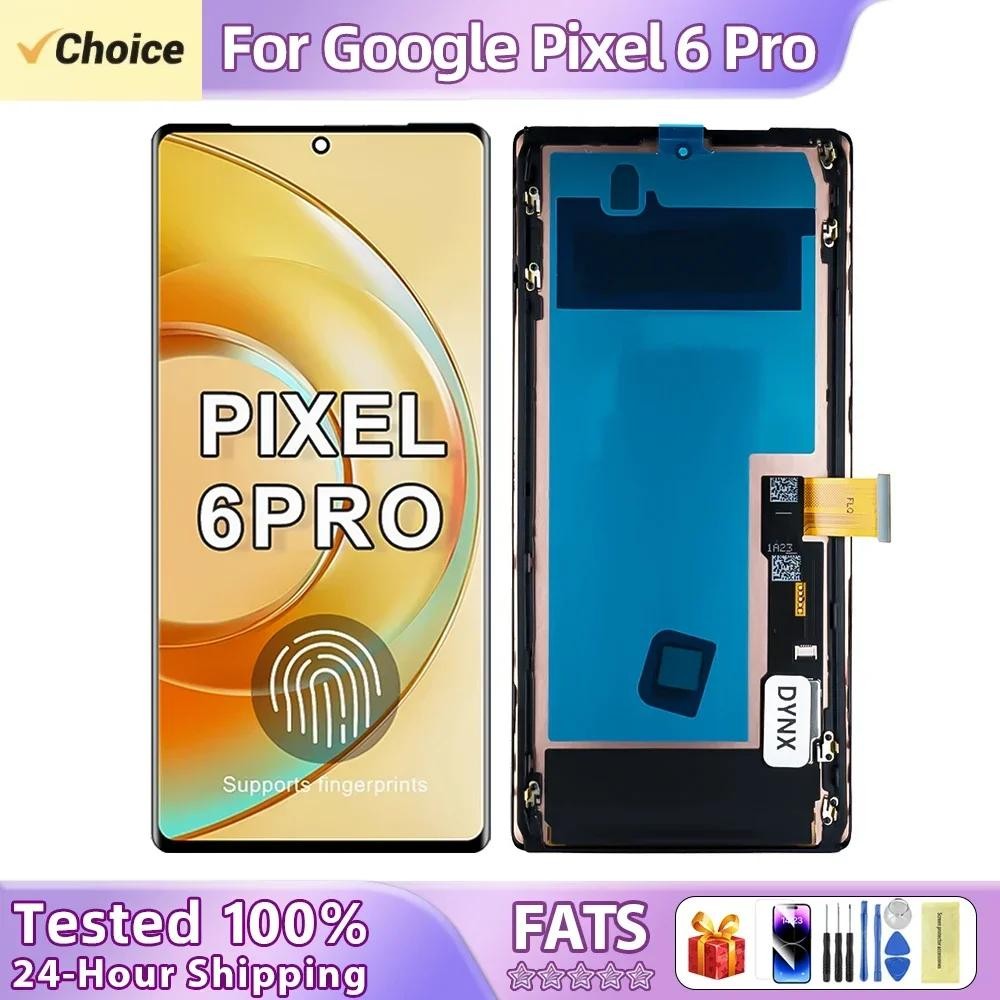 Super AMOLED LCD กรอบสําหรับ Google Pixel 6 Pro LCD สําหรับ Google Pixel 6Pro GLUOG G8VOU จอแสดงผล T