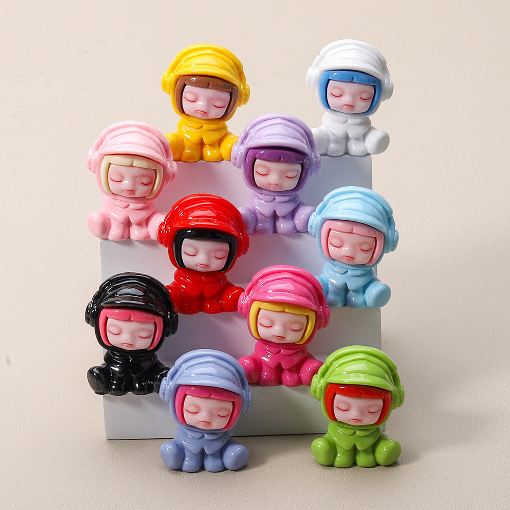 10 ชิ้น SP สาวฟังเพลง 3D เรซิ่น charms สําหรับ DIY (9-382)